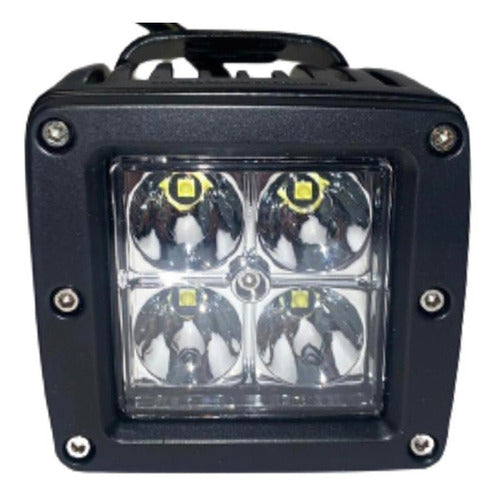 Faro Auxiliar 4 Leds 20w Con Lupa Para Auto Spot Chip Xbd 3