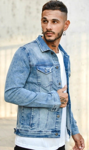 Clgropa Stretch Denim Jacket for Men 3