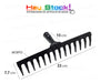 Curved Steel Garden Rake 14 Teeth Leaf Sweeper S/Handle HSK 1