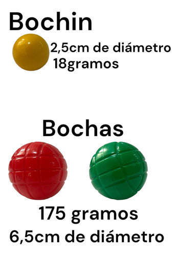 Solid Bochas Set with Premium Quality Bochin - 8 Large Balls + 1 Small Ball 4