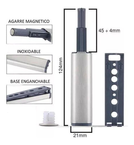 Rexx Magnetic Push Open Plastic Hinge 2