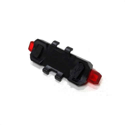UM Rear Bike Light 5 Red LEDs USB Rechargeable 4 Functions 4