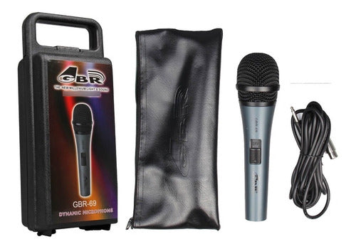 GBR Professional Sm58 Dynamic Microphone with Case 0