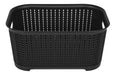 Plásticos Cerri Plastic Rattan Organizer Baskets Set of 6 Gray 36x25x17 3