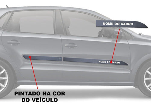 Jogo Friso Lateral Facão Gm S10 Cd Branco Summit 2018 2019 2