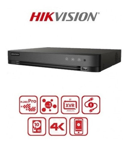 Grabadora Dvr 4 Canales Hikvision 1080p Hd Audio 7204hghi 1