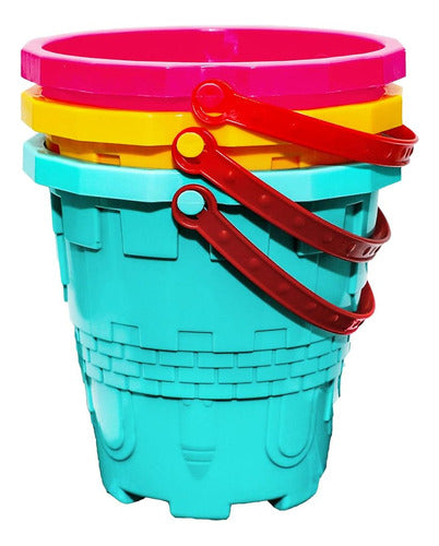 Holady Plastic Beach Castle Mold Buckets, 7.3'' Large Size S 2