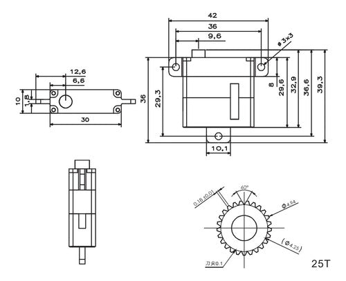 Kst X10mini Digital Metal Gearglider 7.5kg.cm Servo Motor 1