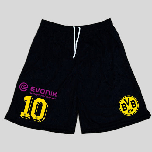 Borussia Dortmund Polyester Shorts with Number - European Team Design 0