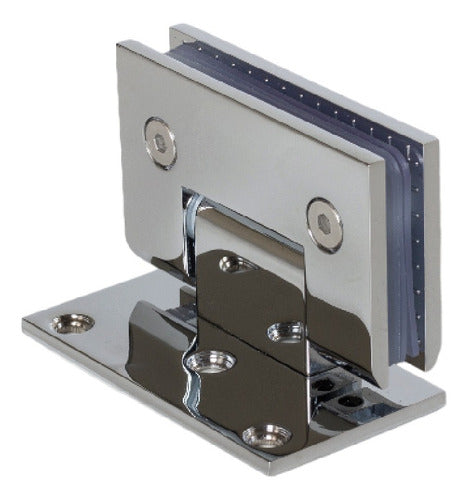 Generic Chrome Glass/Wall Hinge 90° Offset For Shower Enclosure 0