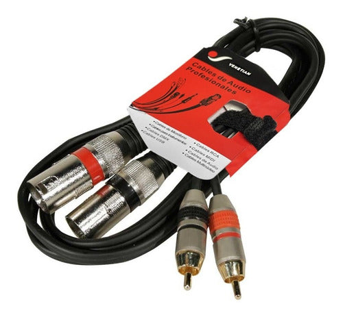 Venetian Elc1106 Cable 2 Rca A 2 Xlr 6 Metros Libre Oxigeno 0