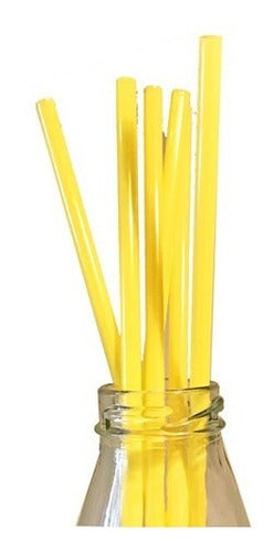 500 Units Plastic Drinking Straws 1 Color 23cm - Variety Pack 7