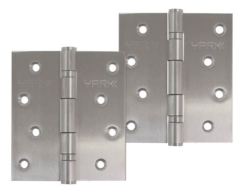 Yark Reinforced Book Hinge 101x88mm Stainless Steel Pack of 2 1