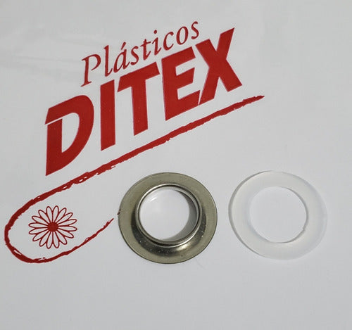 Plasticos Ditex Silver Metal Eyelet N° 32 for Curtains and Fabrics (Pack of 144 Units) 1