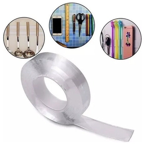 CBX 6 Multi-Purpose Transparent Double-Sided Silicone Tape 10mm X 1m 3