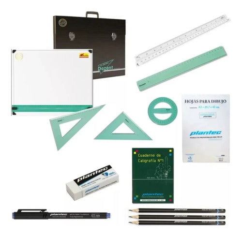 Dozent Drawing Board 40x50 Complete Technical Kit with 24 Items 0