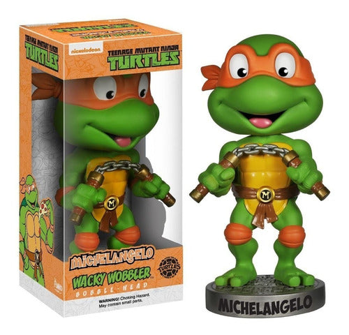 Funko Michelangelo Teenage Mutant Ninja Turtles Wacky Wobbler Bobble Head 0