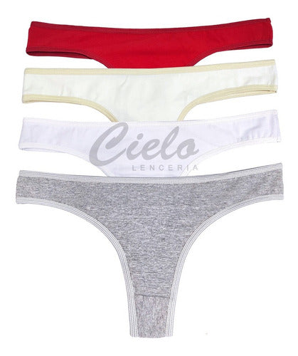 Cielo Lingerie Pack of 12 Cotton Thongs 2