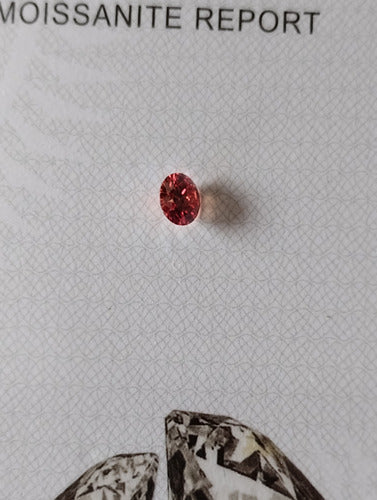 Diamante De Moissanita Rojo De 0.5ct. 2