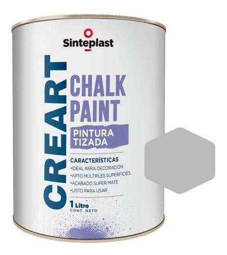 Sinteplast Chalk Paint Creart 1L - Gris Antiguo - F R - 0