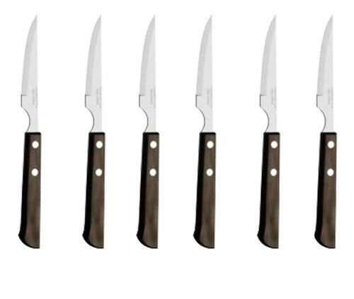 Tramontina Polywood X6 Knife Set - Steel & Wood Cutlery 6