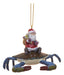 Cape Shore Santa Riding Maryland - Crab Christmas Ornament 0