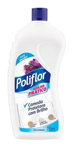 Kit 3 Poliflor Cera Líquida Cera Incolor 750ml 2