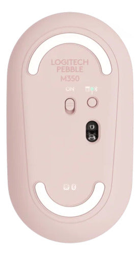 Mouse Bluetooth Logitech Pebble M350 Minimalista Rosa Tranza 2