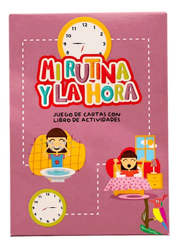 Juego Cartas Mi Rutina Y La Hora C/libro Actividades Niños 0