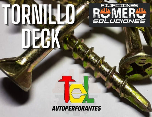 Tornillo Especial Para Deck X 1000 Unidades 4.5mm X 38mm 1