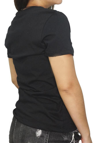 Mega Sports Women's Basic Round Neck T-Shirt - Black 2