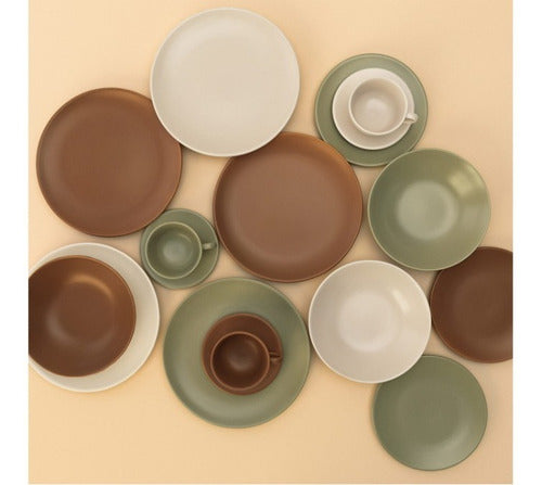 Set of 6 Oxford Unni Grey Ceramic Dinner Plates 26 cm 15