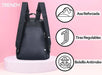 Women's Anti-Theft Eco Leather Backpack Purse by La Triestina 12