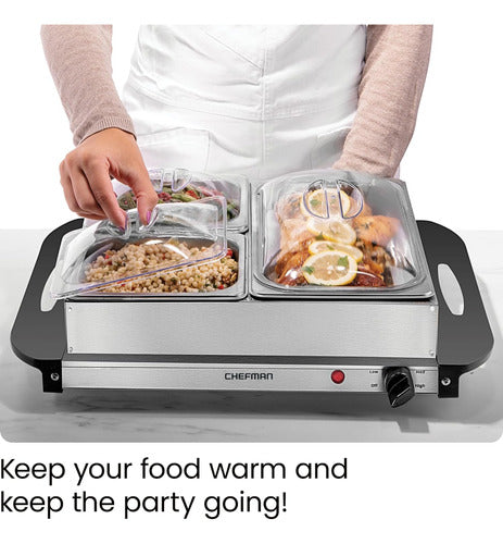 Chefman Electric Buffet Server + Warming Tray 1