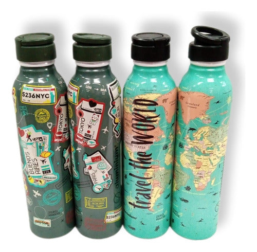 Aluminium Bottle 500cc Travel, Flower, Train 3