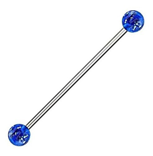 Surgical Steel 316L Blue Industrial Bar Piercing 0