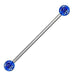 Surgical Steel 316L Blue Industrial Bar Piercing 0