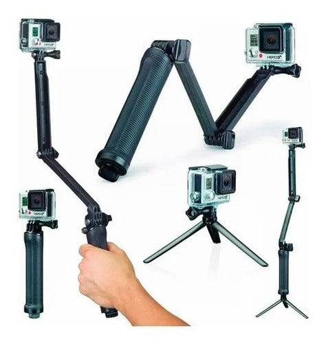 Bastao Extensor Pau De Selfie Monopod 3way Gopro Sjcam Hero9 0