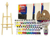 TIOPOCHOARTE Art Kit for Kids Easel Stretcher x3 Oil Paints x36 Brushes 0