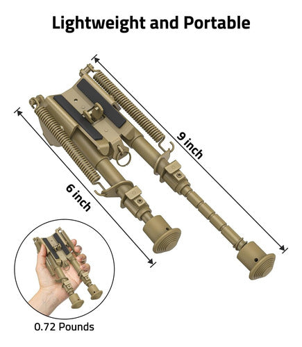 XAegis Bipode Coyote PCP Rifle Carabina Fusil Tactico Picatinny Tan 1