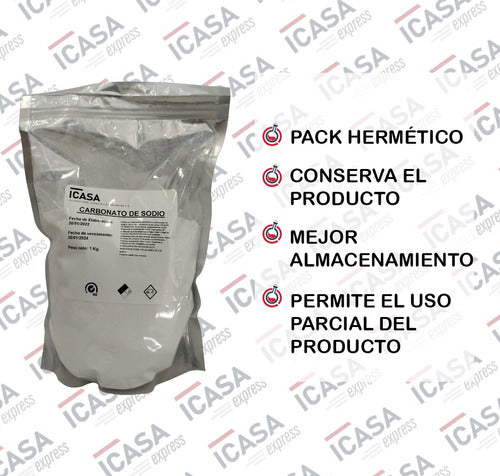 Nacional Kit Bicarbonato De Sodio + Carbonato De Sodio 99.9% 1kg C/u 4