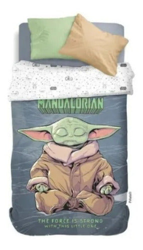 Piñata Baby Yoda Coverlet / Quilt - 1 to 1.5 Plazas - Star Wars 0