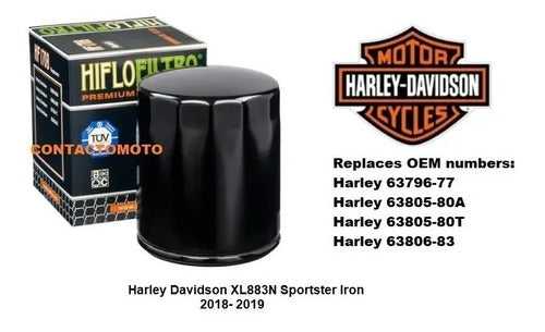 Filtro De Aceite Harley Xl883 Iron Sporster 18al19 Black 1