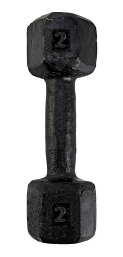 Kadur 2 Kg Hexagonal Cast Iron Dumbbell 1