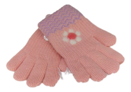 Fancy House Winter Gloves for Kids - Super Soft Flower Print 0