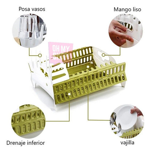 OMS Folding Drying Rack for Dishes and Utensils 6