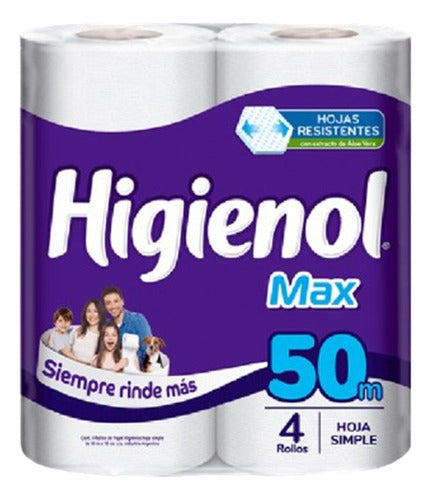 Pack Papel Higiénico Higienol Max 4x50m - X12u - Servint 0