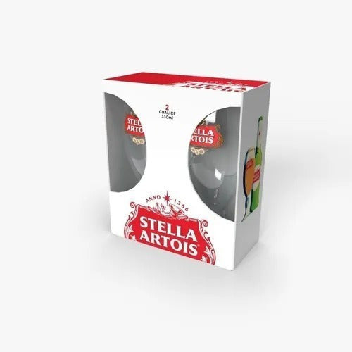 2 Stella Artois Glasses 330ml 0