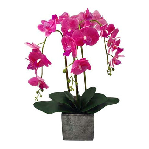 Artificial Orchid Cluster Potted Plant - DeSillas 0