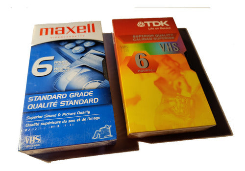 Maxell and TDK Videocassettes - 2 Pack VHS 0